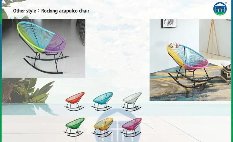 Outdoor Patio Sun Chair Retro Metal Acapulco Chair for Sale