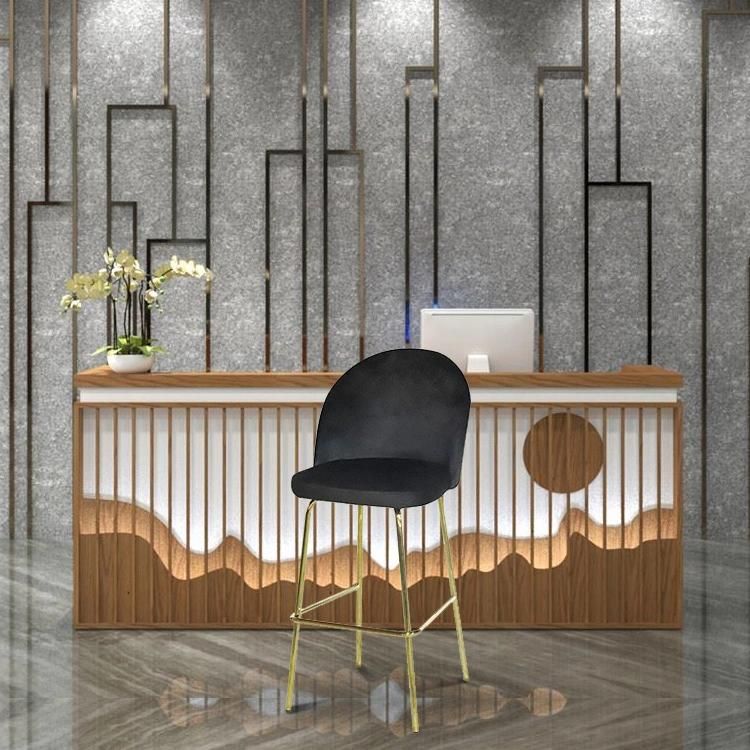 Wholesale Modern Industrial Bar Comfortable Velvet Bar Chair