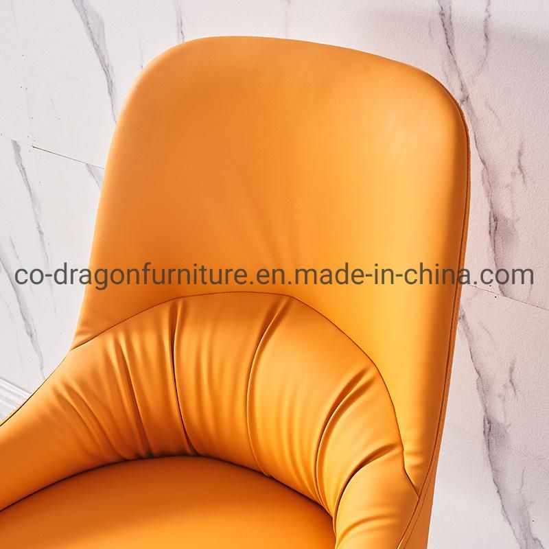 Wooden Legs PU Leather Dining Chair for Home Furniture