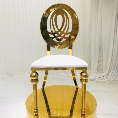 Gold Luxury Stainless Steel Chair for Wedding and Dining Room