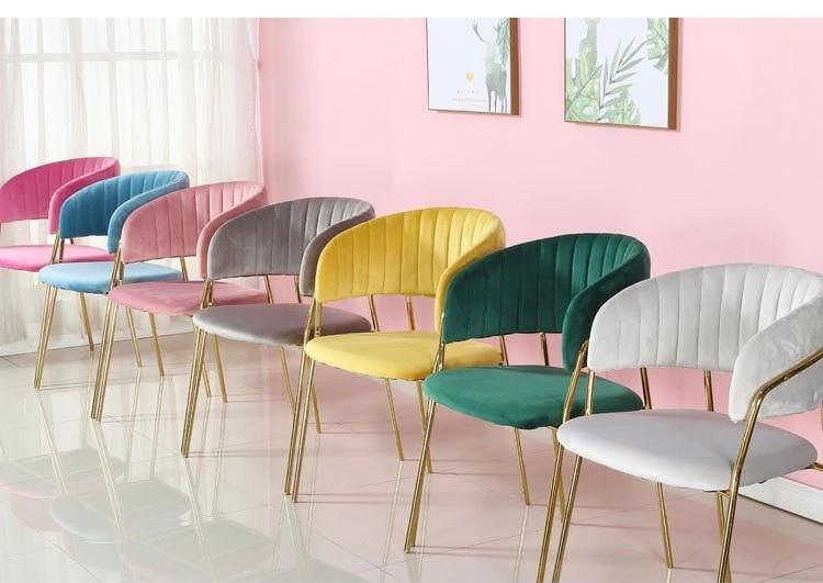 Luxury Dinner Chair Modern Design Directors Restaurant Chairs Salons for Sale Elegant Dining Chair with Round Backrest