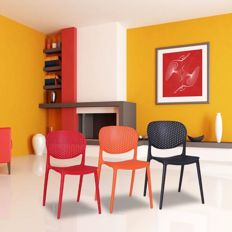 Luxury Design Restaurant Modern Red Environmentally Friendly Plastic Maya Dining Chair
