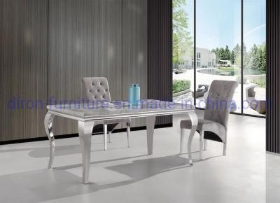 Modern Furniture Stainless Steel Legs Dining Room Chair Grey Upholstered Velvet Dining Chairs