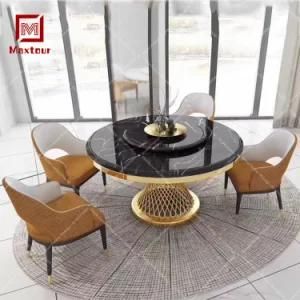 Round Stainless Steel Dining Wedding Table with Rotating Top