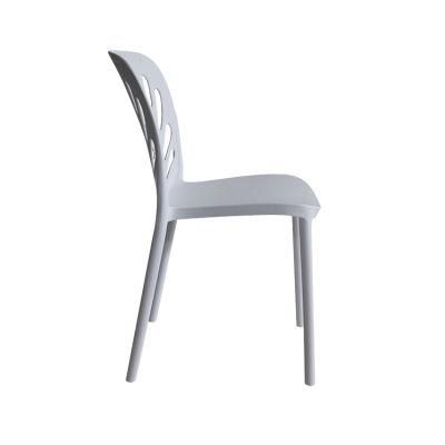 Hot Sale Leisure Chair with Armrest Metal Leg PP Dining Arm Chair Polypropy Plastic Chair