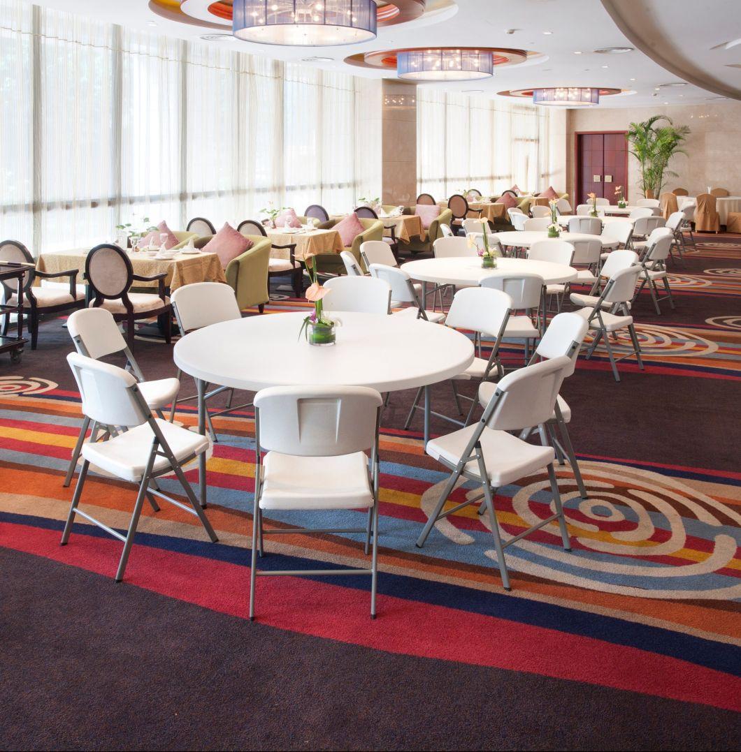 6FT/183cm High Quality Plastic Folding Round Dining Table
