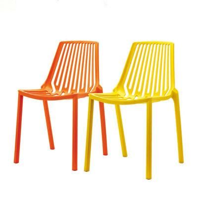 Outdoor Cafe Restaurant Coffee Colored PP Modern Cheap White Stackable Plastic Chair Itallian Design Chairs Restaurant