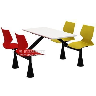 Modern Dining Canteen Table Chair Fast Food Furniture Set