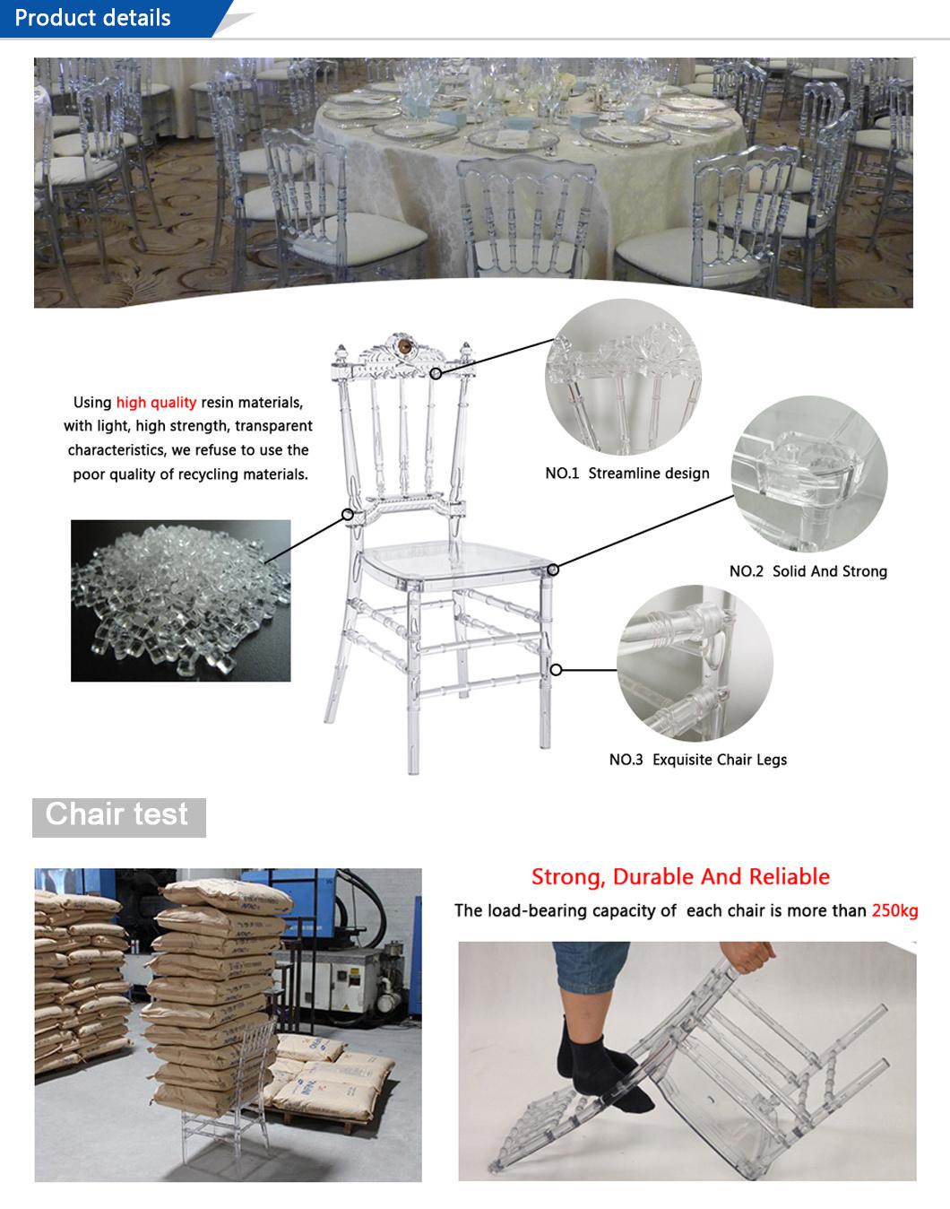 Outdoor Party Sample Used Clear Royal Napoleon Tiffany Chair Leisure Chair