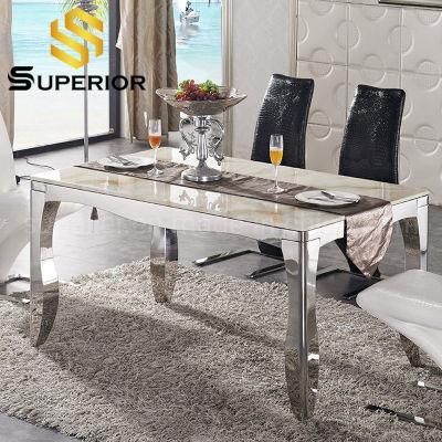 Luxury Marble Dining Table Set 6 Chairs Modern Restaurant Table