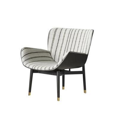 Black and White Velvet Fabric Living Room Leisure Chair Hotel Dining Chair