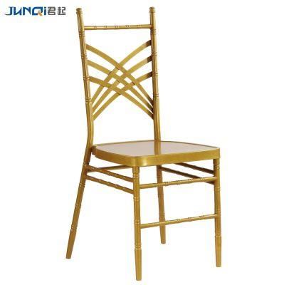 Modern Design Hotel Dining Room Silver Aluminum Chiavari Wedding Chair