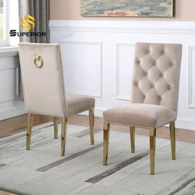 Modern Dining Room Furniture Upholstery Gold Metal Dining Chair