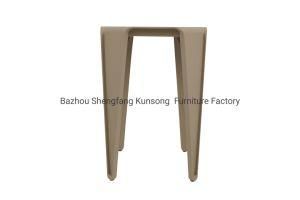 Khaki Color Restaurant Stackable Thicken PP Lastic Stool