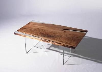 Walnut Solid Wooden Table Base Legs / Metal Table Legs, Metal Table Frame, Dining Table Base
