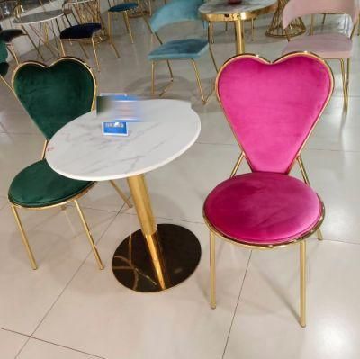 Modern Fabric Dining Chair with Gold Coating Legs for Dining Room