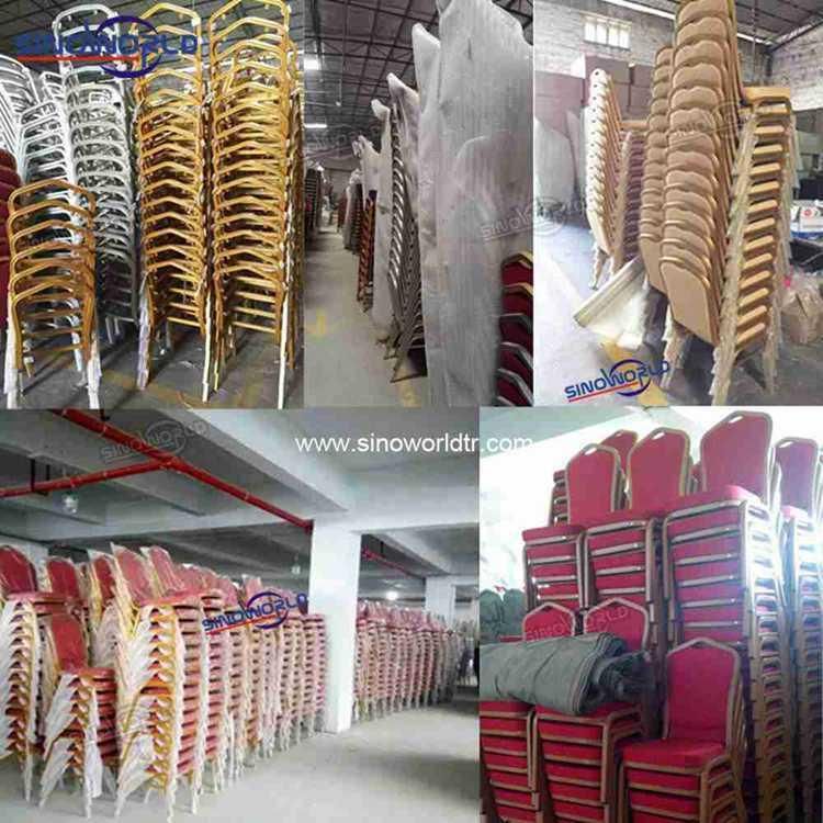 Stacking Aluminum Iron Metal Restaurant Dining Wedding Hotel Banquet Chair