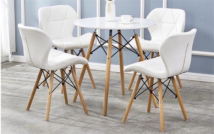 Modern Round Cheap White Wooden MDF Dining Table for Dining Romm Furniture