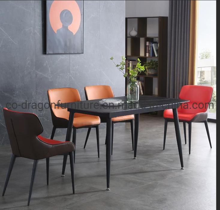 Hot Sale High Back Home Furniture Leather Dining Chair Set