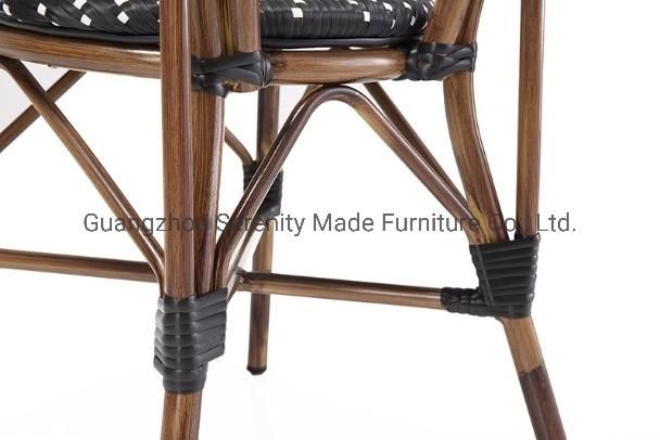 Wholesale Price French Garden Wicker Bistro Rattan Dining Chair