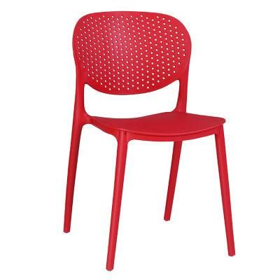 Factory Direct Sales Backchair Fashion Stool Hollow Simple Household Plastic Dining Chairs