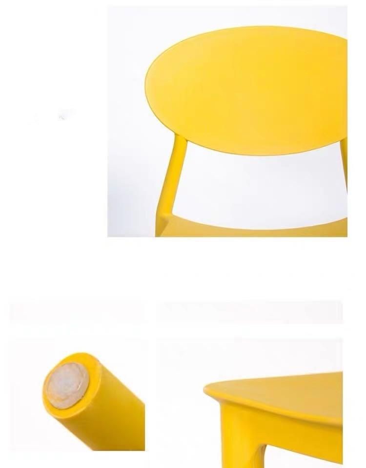 Wholesale Colorful Outdoor Sillas Stackable PP Restaurant Cafe Plastic Chairs
