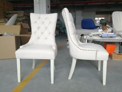 Modern Home Furniture Tufted Bottom High Back White Master Dining Chair