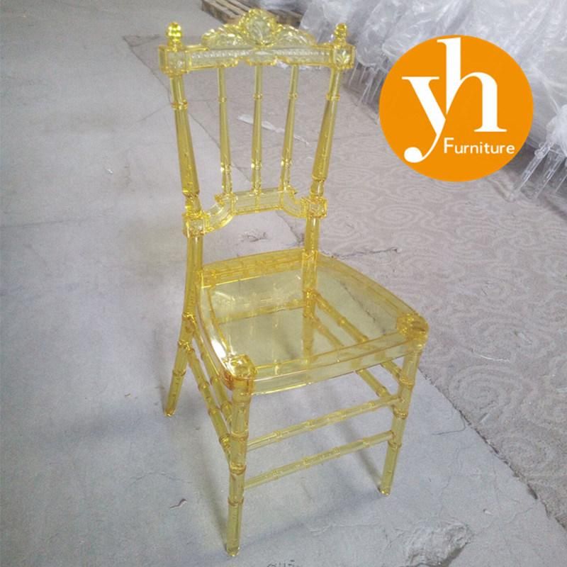 Clear Resin Tiffany Chair 3years Guarantee Time PC Resin Acrylic Clear Wedding Dining Chair