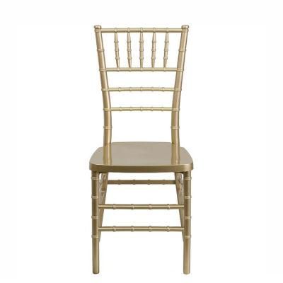 Kvj-7194 Gold Plastic PP Tiffany Wedding Event Party Banquet Dining Chair