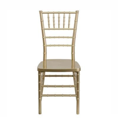 Kvj-7194 Gold Plastic PP Tiffany Wedding Event Party Banquet Dining Chair