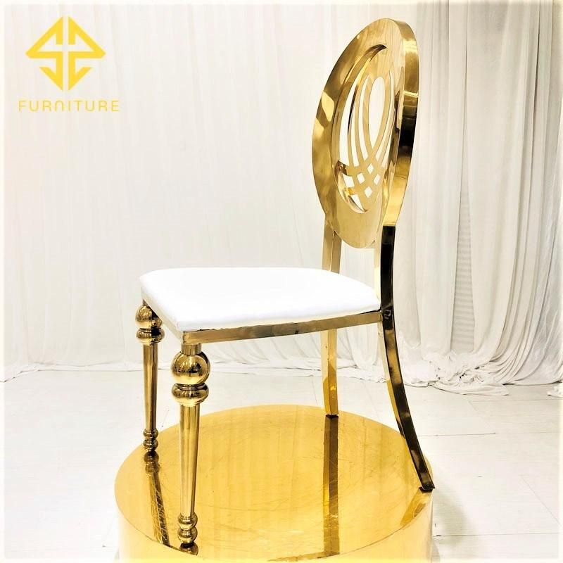New Design Golden Event Restaurant Phoenix Metal Dining Chair