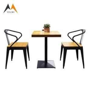 Living Room Elegant Modern Black Luxury Wooden Cafe Table