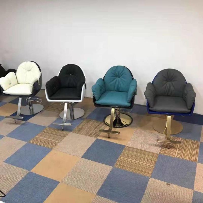 Barber Shop Chair Factory Direct Sale Stainless Steel Hairdressing Chair Hair Salon Dedicated Rotary Lifting Hair Cutting Seat