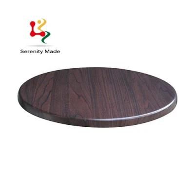 Modern Coffee Shop Furniture Round Veener Timber Dining Table Top