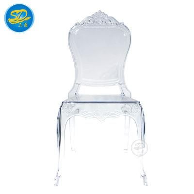 Top Quality Korea PC Resin Acrylic Clear Chair for Wedding Event Dining Furniture