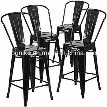 Industrial Vintage Coffee Restaurant Metal Tolix Chair Stool Black