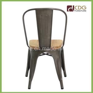 618-Stw Antique Dining Room Wooden Seat Metal Chair