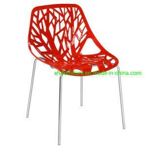 Modern Designer PP Plastic Chair with Chrome Legs