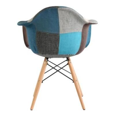 Home Furniture Wood Legs Colorful Velvet Fabric Upholstery Dining Chair