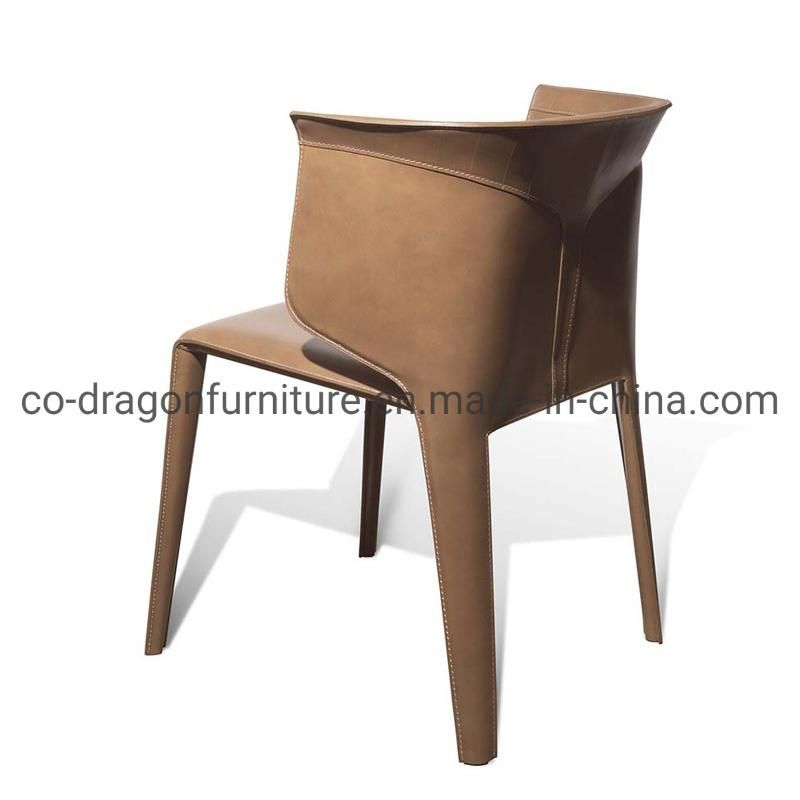 China Wholesale Luxury Steel Leather Dining Chair for Home Furniture