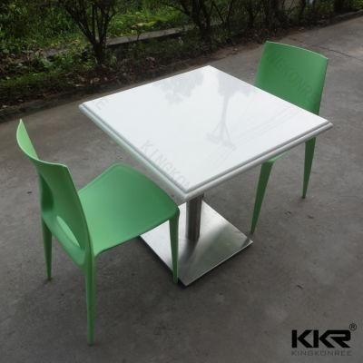 Restaurant Furniture Custom Size Solid Surface Artificial Stone Table 0818