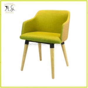 Nordic Design Green Fabric Upholstered Armchair Dining Chair for Living Room Furniture
