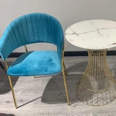 Nordic Design Dining Chairs with Soft Velvet Seat for Dining Room