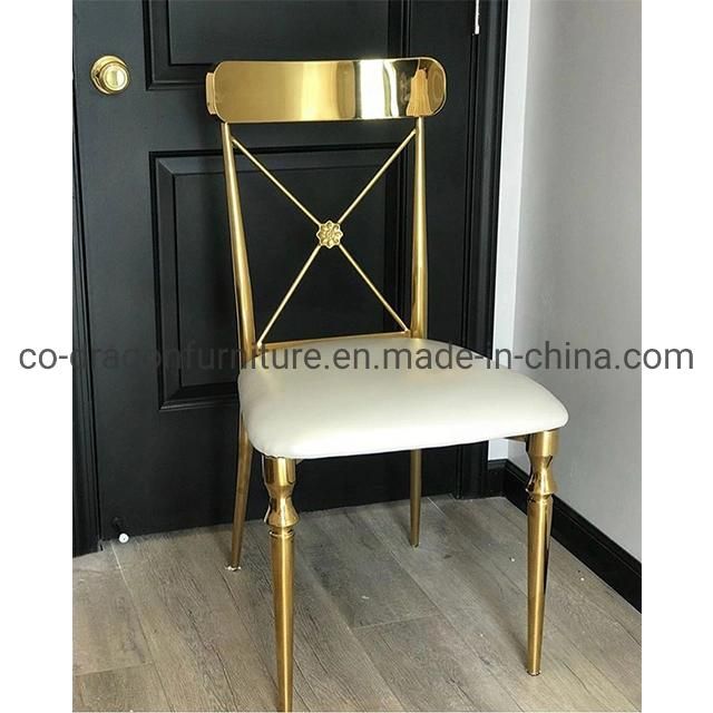 Hot Sale Gold Stainless Steel Dining Chair for Wedding Furniture