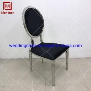 High Grade Black Velvet Round Back Big Size Dining Chair