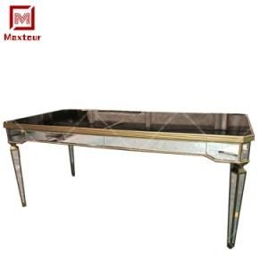 China Wholesale Luxury Rental Event Mirrored Glass Dining Table