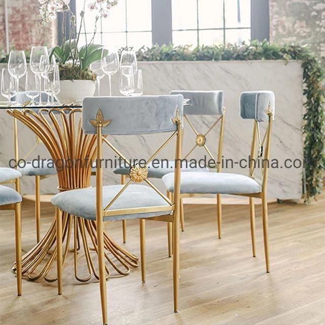 Hot Sale Gold Stainless Steel Dining Chair for Wedding Furniture