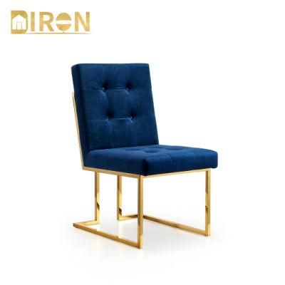 High Quality Dining Furniture Modern Home Hotel Stainless Steel Gold Chair