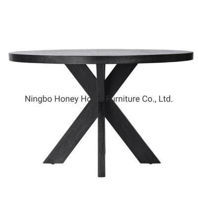 Nordic Design Oak Wood Dining Room Round Dining Table