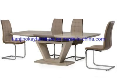 Butterfly Top Modern Design Living Room Furniture MDF High Gloss Painting 6&8 Seater Extension Dining Table Sets